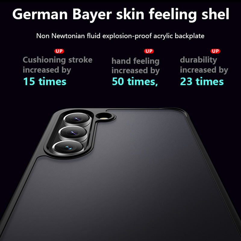 X-LEVEL TPU+PC telefoncover til Samsung Galaxy S23 Anti-drop Airbags mat etui - sort X-LEVEL TPU+PC telefoncover til Samsung Galaxy S23 Anti-drop Airbags mat etui - sort
